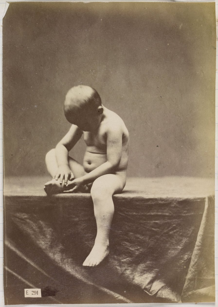 Egy meztelen, ülő gyermek vizsgálata alkotó: Louis Jean Baptiste Igout (attributed to)