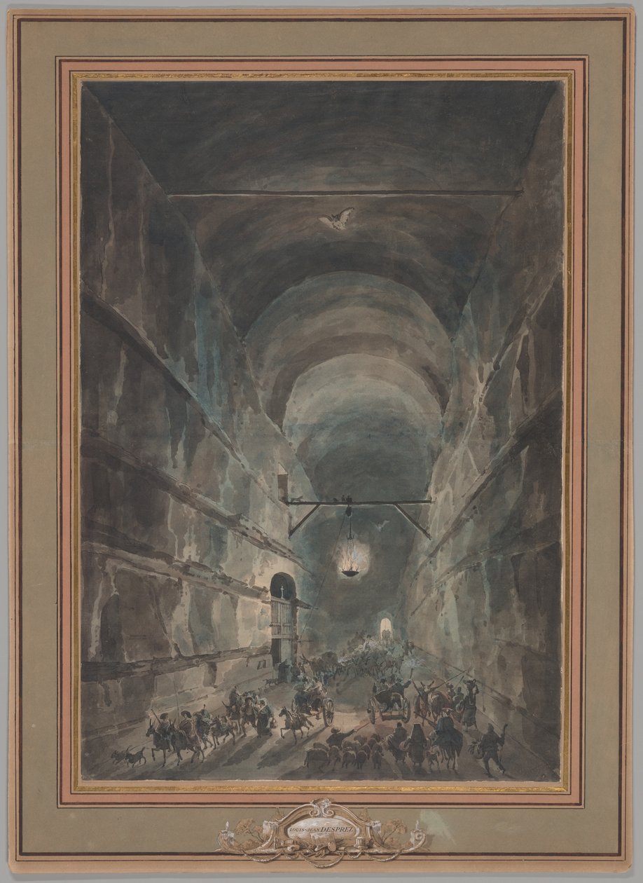 A Posillipo barlang alkotó: Louis Jean Desprez