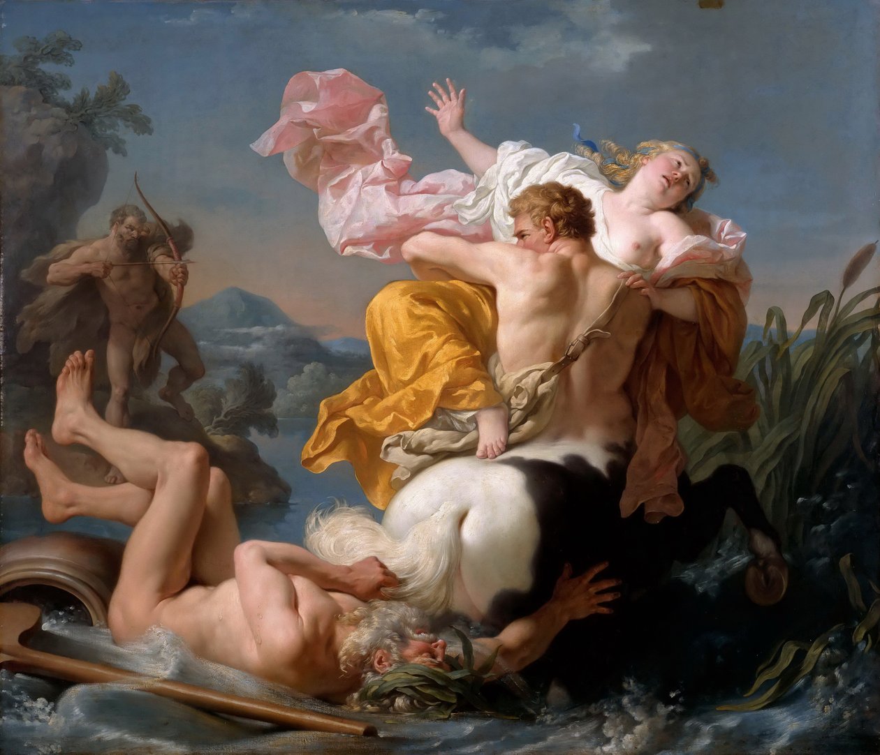 Deianeira elrablása Nessus kentaur által alkotó: Louis Jean François Lagrenée