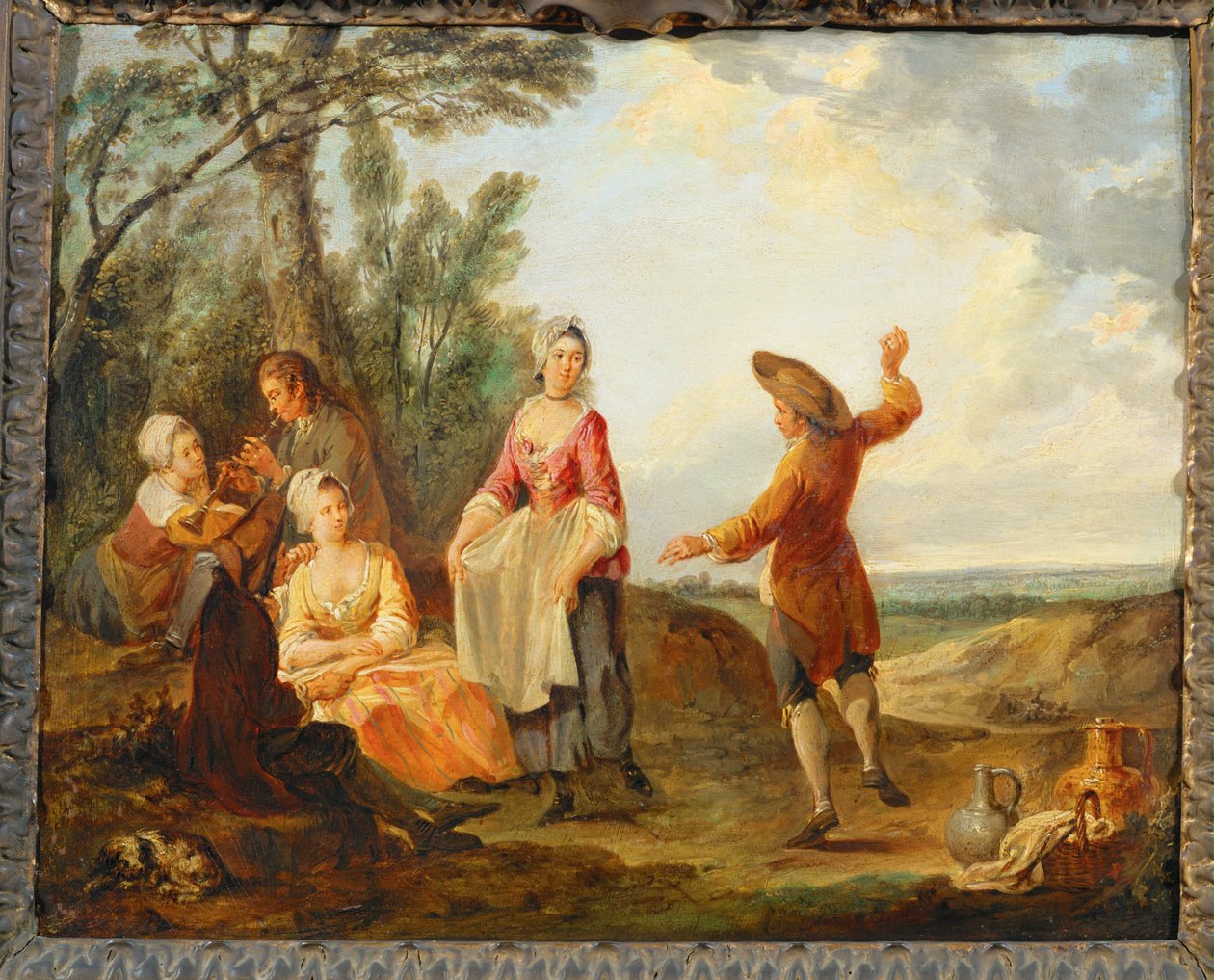 Rustic dance ... (festmény vászonra) alkotó: Louis Joseph (1731 98) Watteau