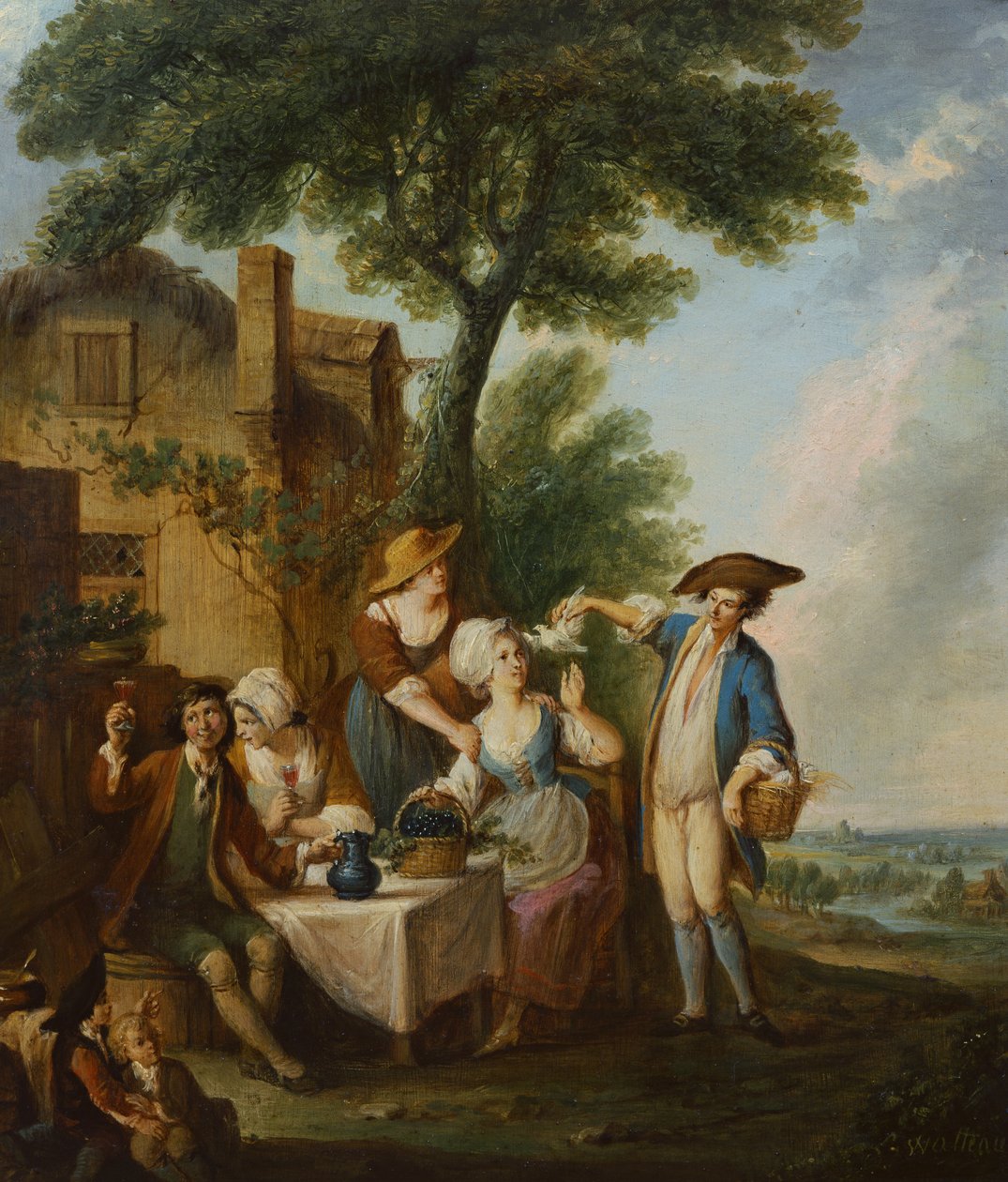 The Pretty Dove (olaj, vászon) alkotó: Louis Joseph (1731 98) Watteau