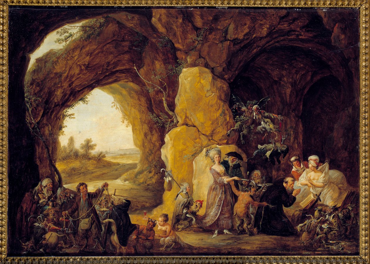 Szent Antal kísértése Remete Nagy Szent Antal (251-356) (vagy Remete Szent Antal vagy Apát Szent Antal) az Ördög kísértéseinek van kitéve a sivatagban. Louis Joseph Watteau festménye a Watteau de Lille-ben (1731-179 alkotó: Louis Joseph  Watteau