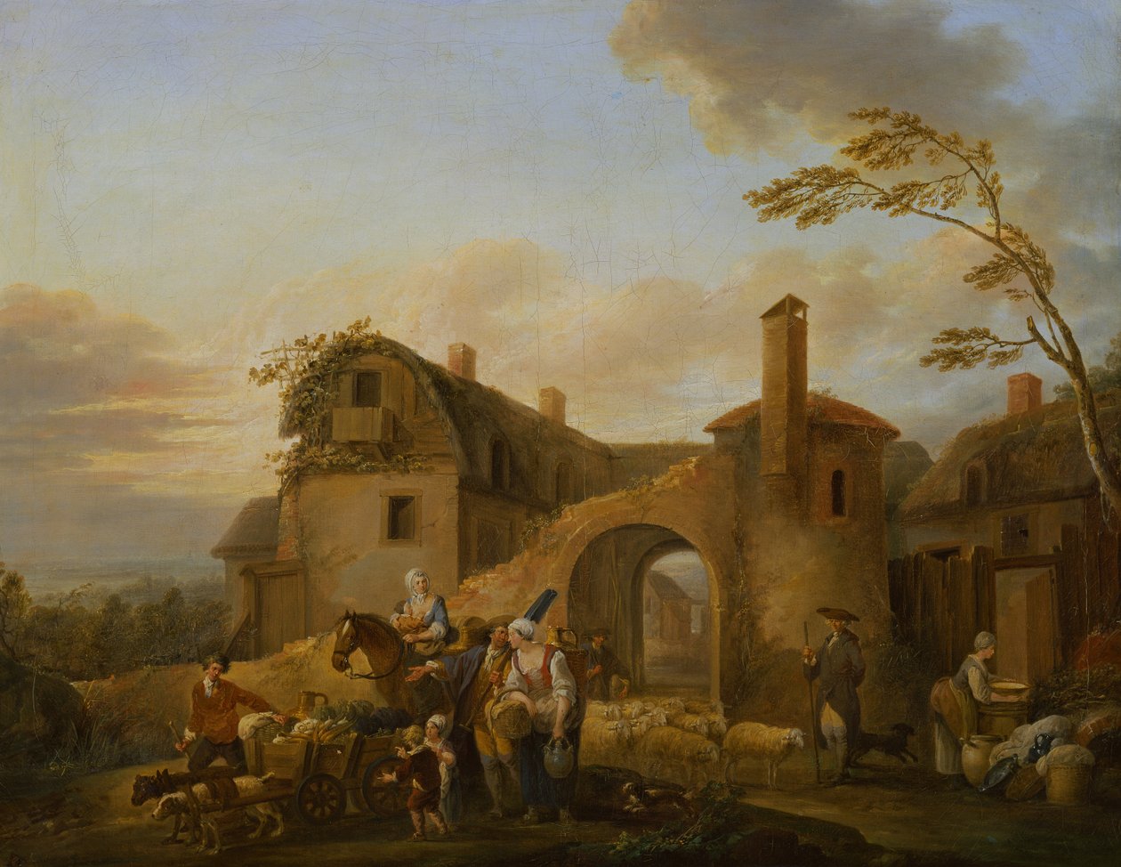 A nap négy órája: reggel alkotó: Louis Joseph (Watteau de Lille)(attr. to) Watteau