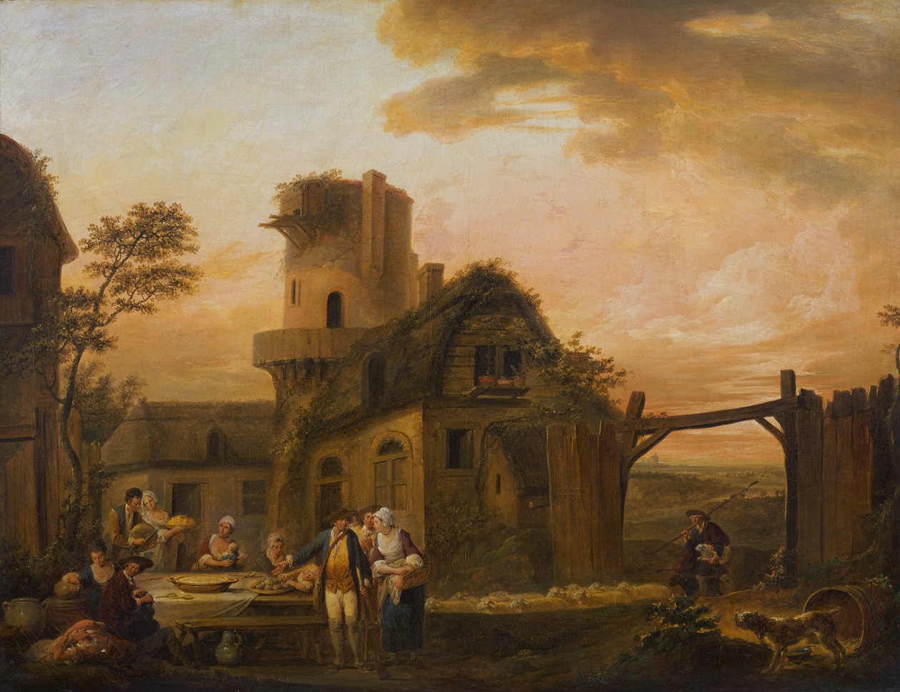A nap négy órája: Éjszaka alkotó: Louis Joseph (Watteau de Lille)(attr. to) Watteau