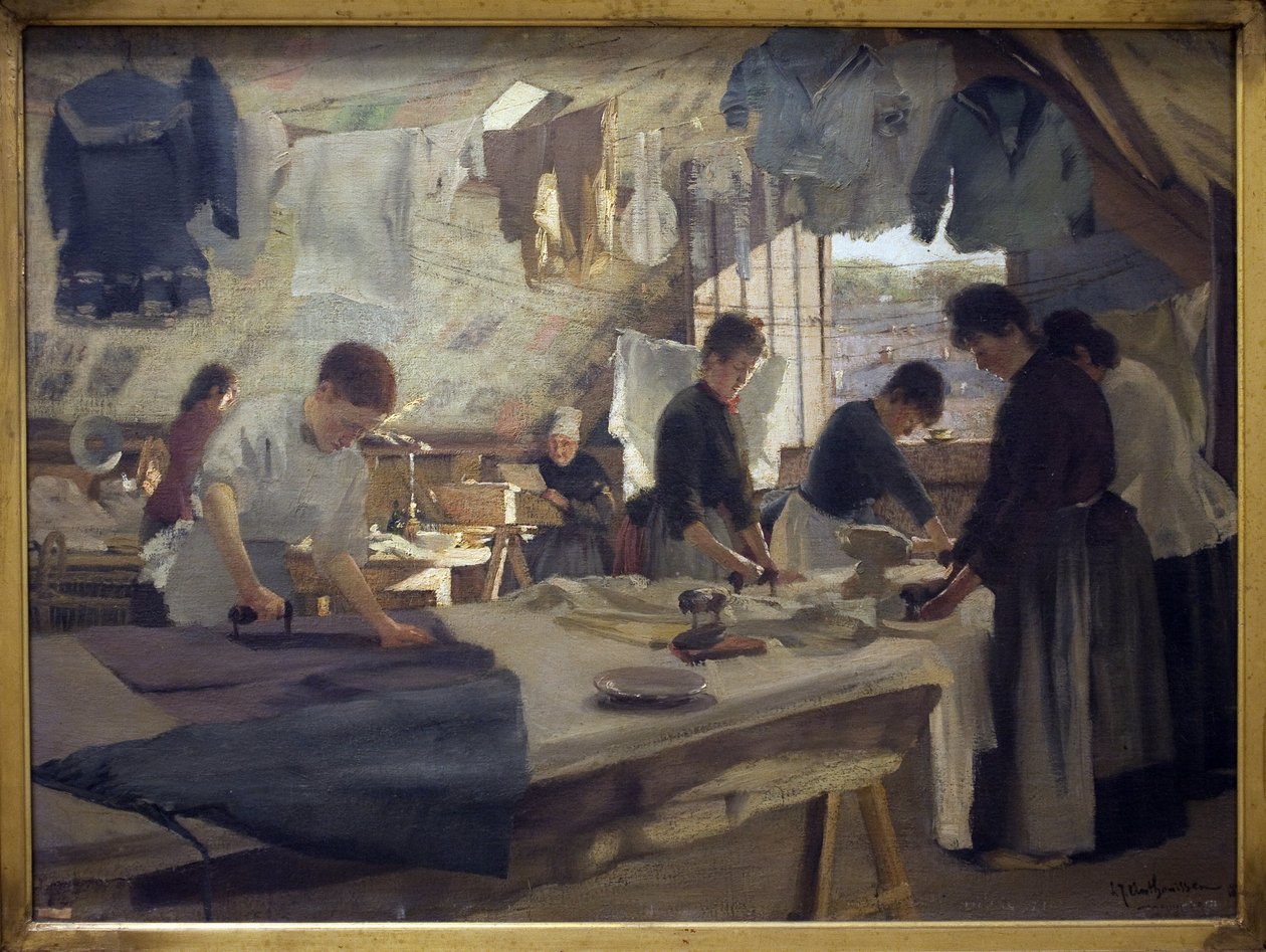Ripper műhelye Trouville-ben. Louis Joseph Anthonissen (1849-1913) festménye, Olaj, vászon alkotó: Louis Joseph Anthonissen