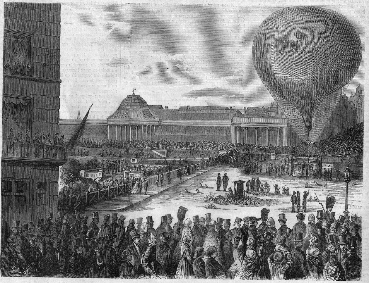 A „Le Giant”” bál felemelkedése Brüsszelben szeptember 26-án alkotó: Louis Joseph Ghemar