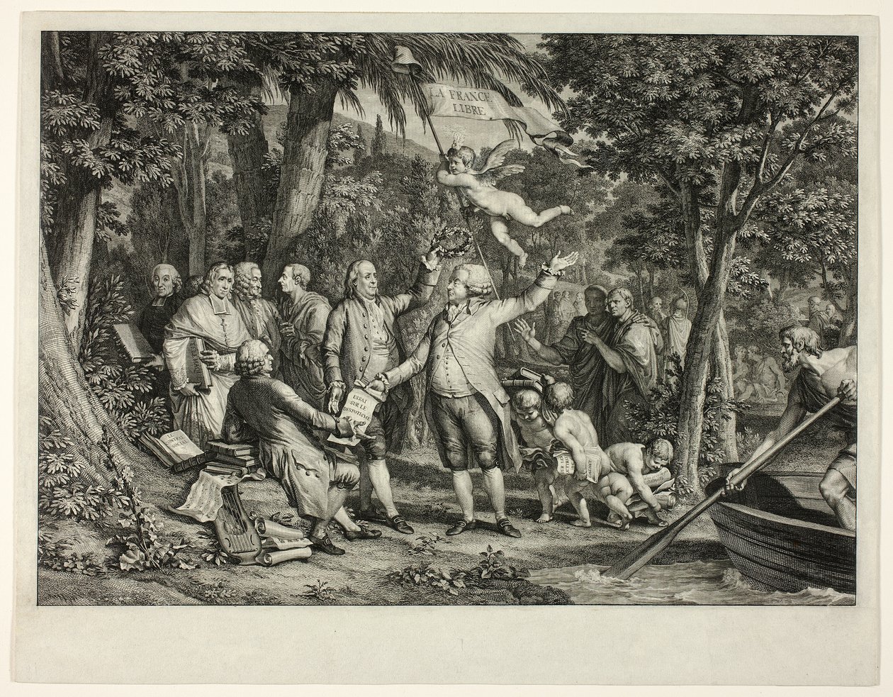 Mirabeau megérkezik az Elysian Fieldsre alkotó: Louis Joseph Masquelier