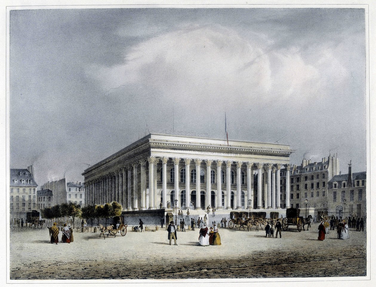 Bourse et Tribunal du Commerce – Arnout litográfiája alkotó: Louis Jules Arnout