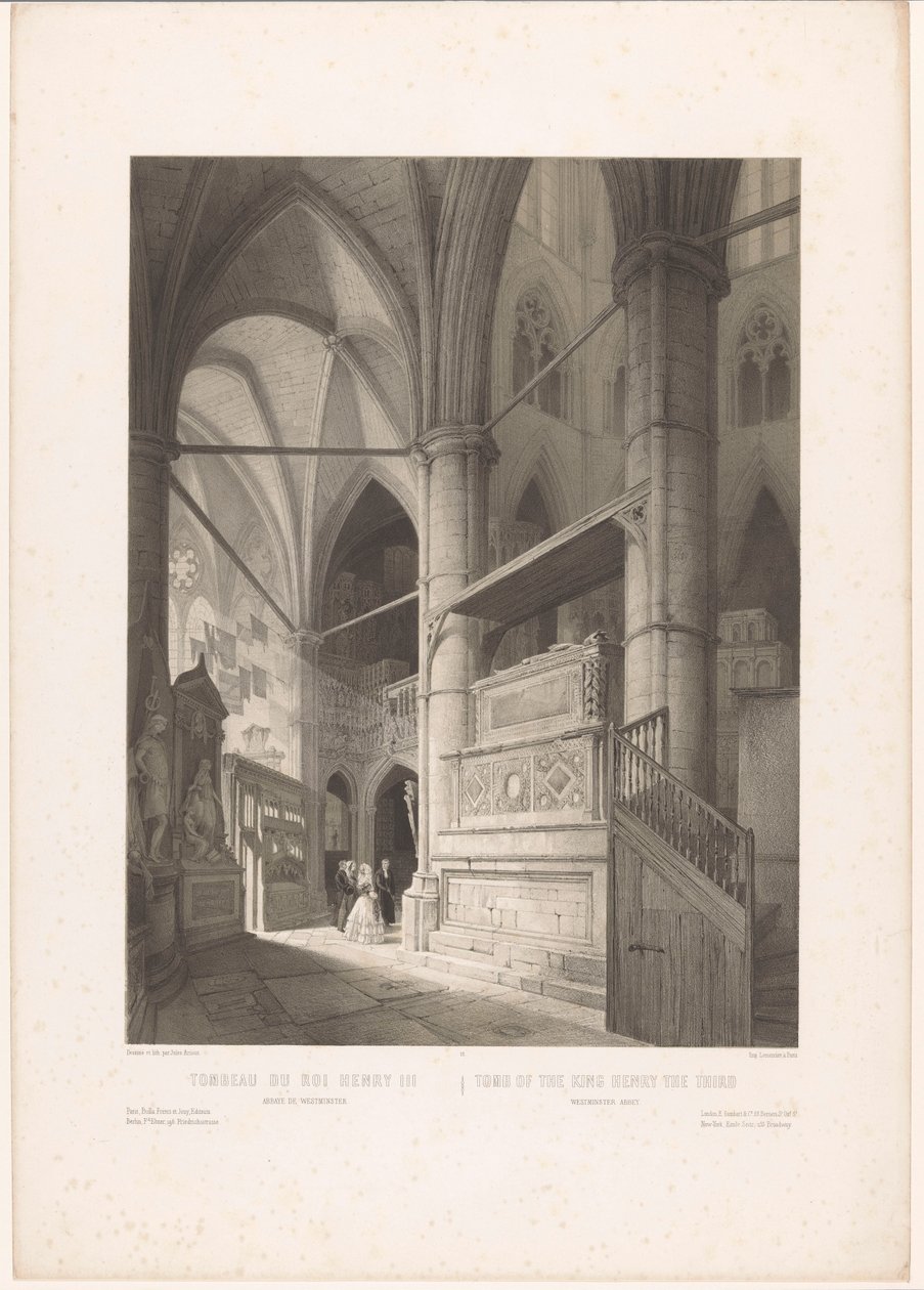 Henrik angol király sírja a Westminster Abbeyben III. Henrik Tombeau du roi, abbaye de Westminster / Harmadik Henrik király sírja, Westminster Abbey (cím az objektumon) Anglia, Írország és Skócia (sorozat címe) Anglia, Írország és Skócia alkotó: Louis Jules Arnout