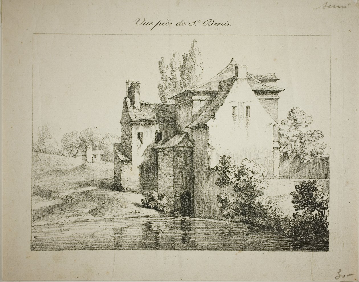 Kilátás St. Denis közelében alkotó: Louis Jules Frederic Villeneuve