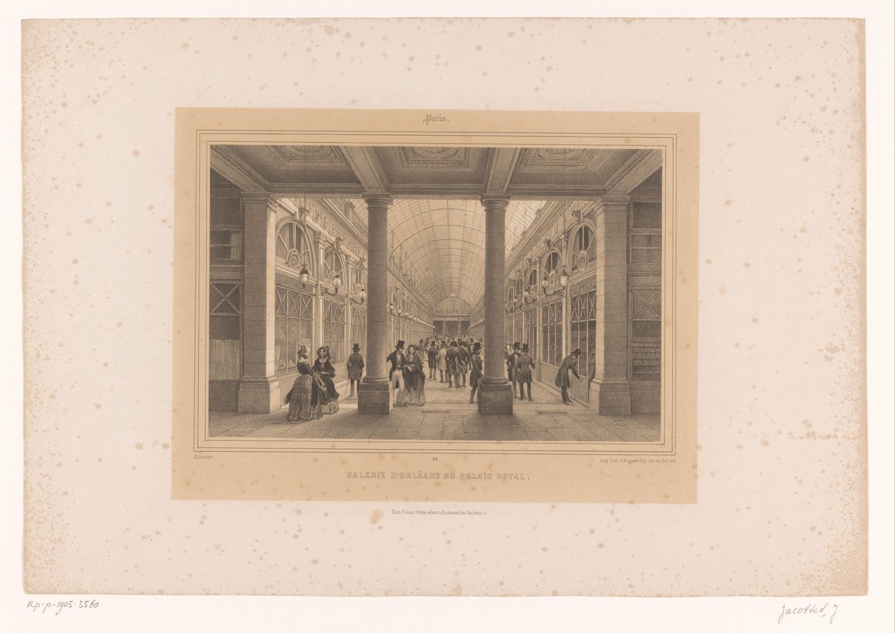 Kilátás a párizsi Palais-Royal Galerie d