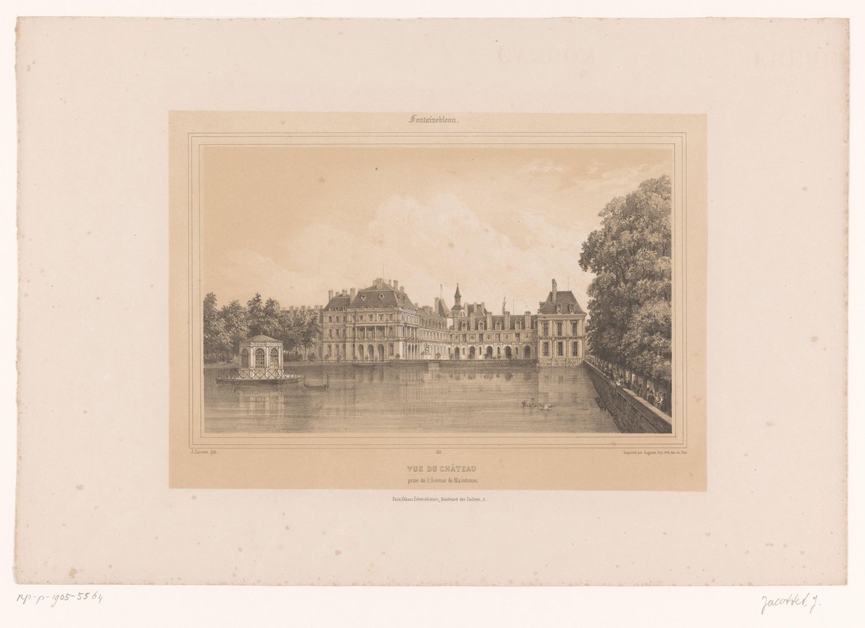 Kilátás Fontainebleau kastélyára Vue du Château, Prize de l