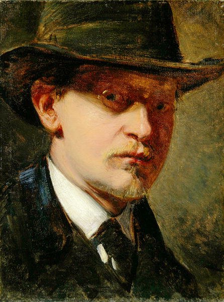Önarckép kalappal (olaj, vászon) alkotó: Louis Kolitz