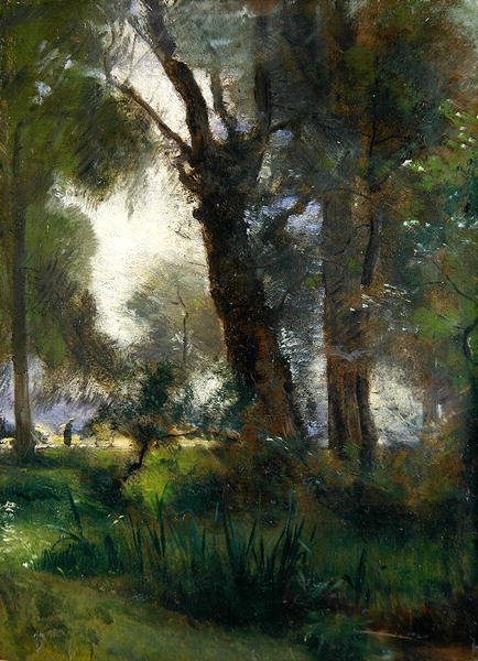 A Karlsaue széle, Kassel (olaj, vászon) alkotó: Louis Kolitz