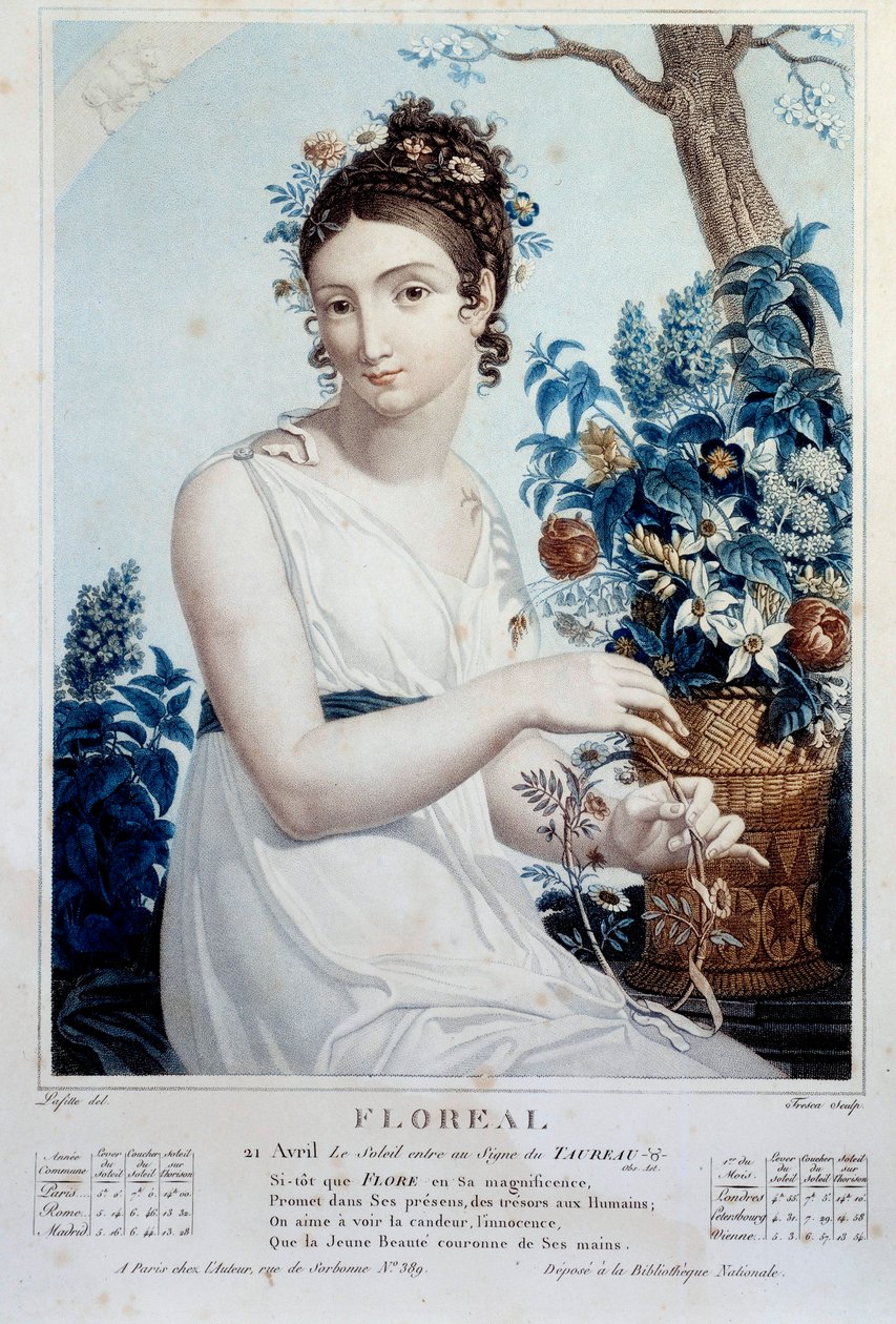 Forradalmi republikánus naptár: Floreal alkotó: Louis Lafitte