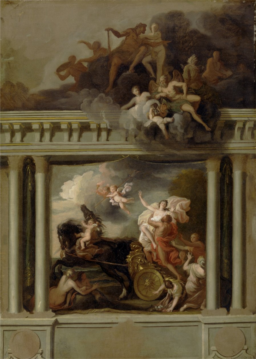 The Rape of Proserpine, a Devonshire House lépcsőházának terve, London, 1704 körül (olaj, vászon) alkotó: Louis Laguerre