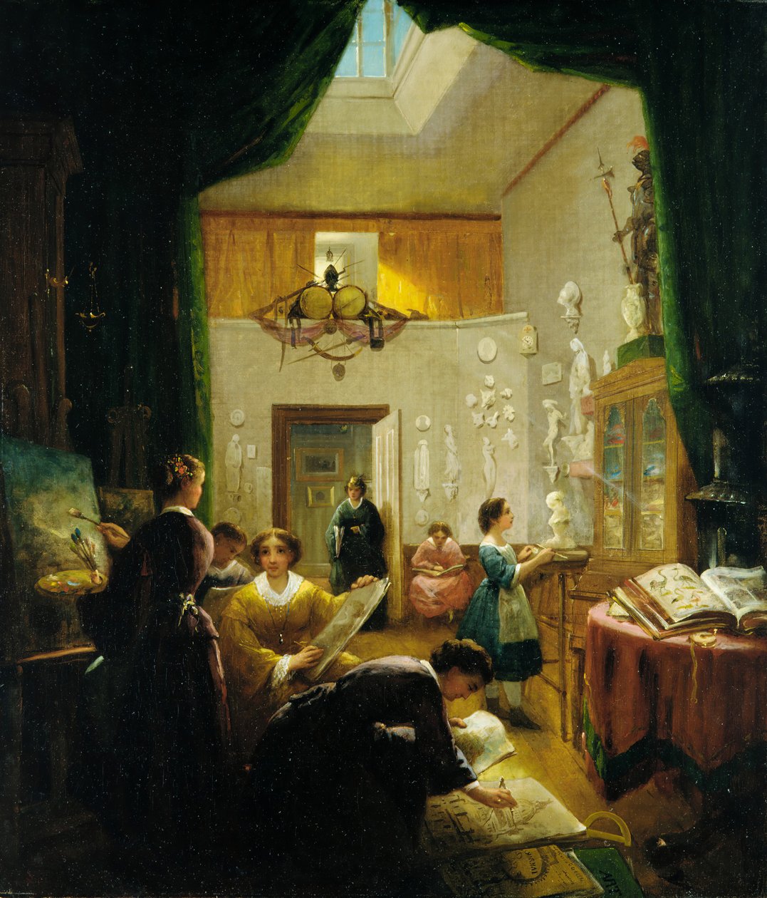 Női művészeti osztály, kb. 1868. alkotó: Louis Lang