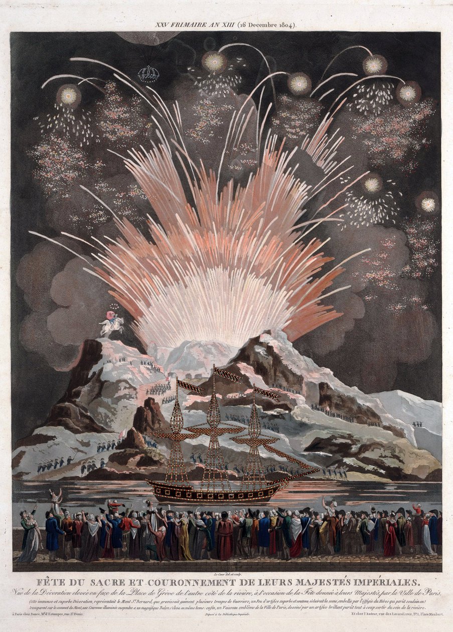 Napóleon koronázási ünnepségei - Le Coeur, Louis (aktív: 1800 körül) - 1806 - Aquatint - 54,3x42,4 - Magángyűjtemény alkotó: Louis Le Coeur
