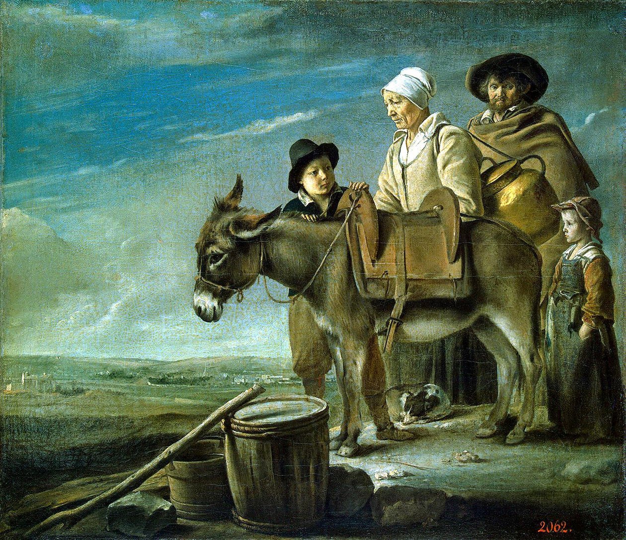 Francia: La Famille de la la laitière Tejlányok családja alkotó: Louis le Nain