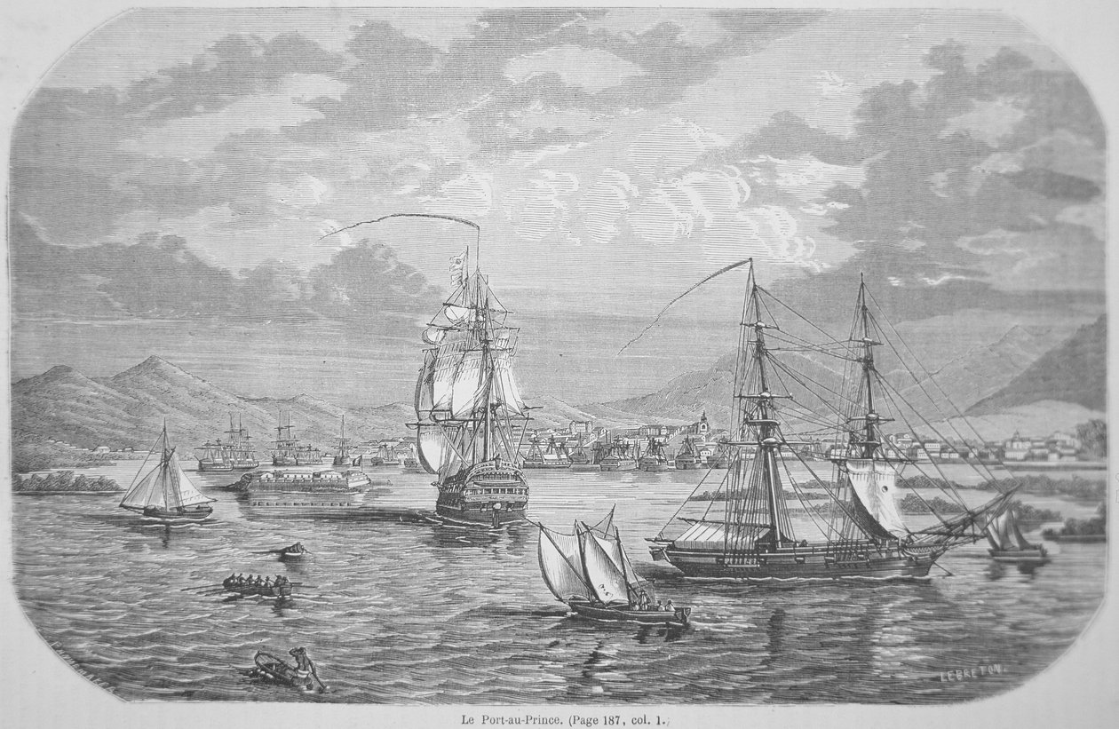 Port-au-Prince (metszet) alkotó: Louis Le Breton