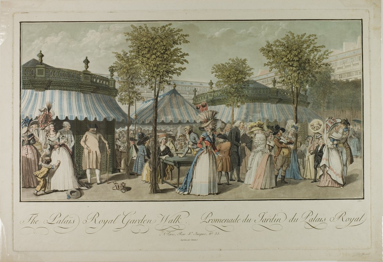 A Palais Royal Garden Walk alkotó: Louis Lecoeur