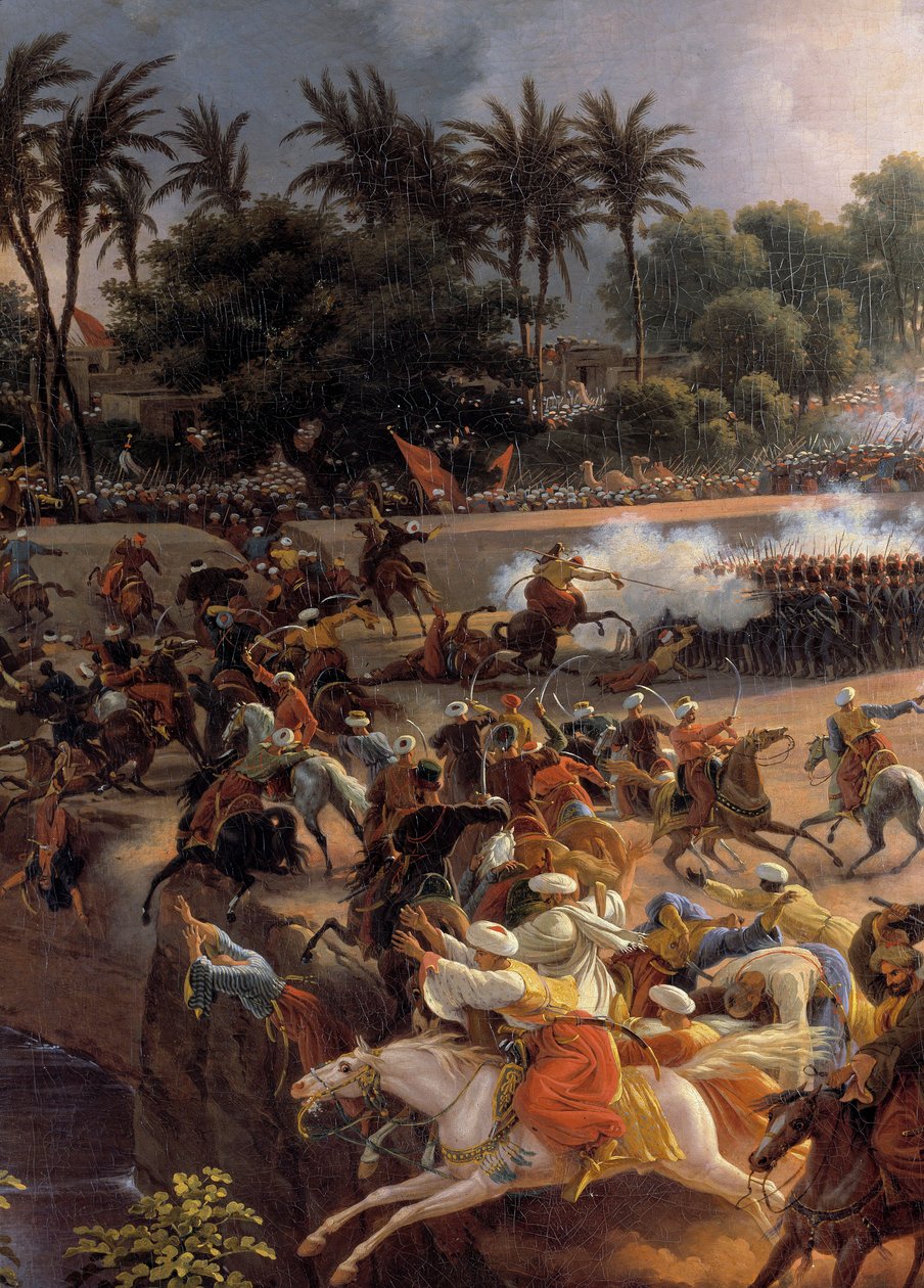 Egyiptom hadjárata (expedíciója) (1798-1801): "" A piramisok csata, július 21. alkotó: Louis Lejeune