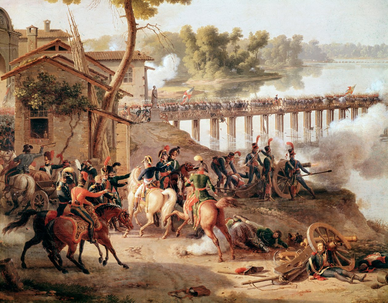Bonaparte Napóleon parancsot adott a lodi csata során alkotó: Louis Lejeune