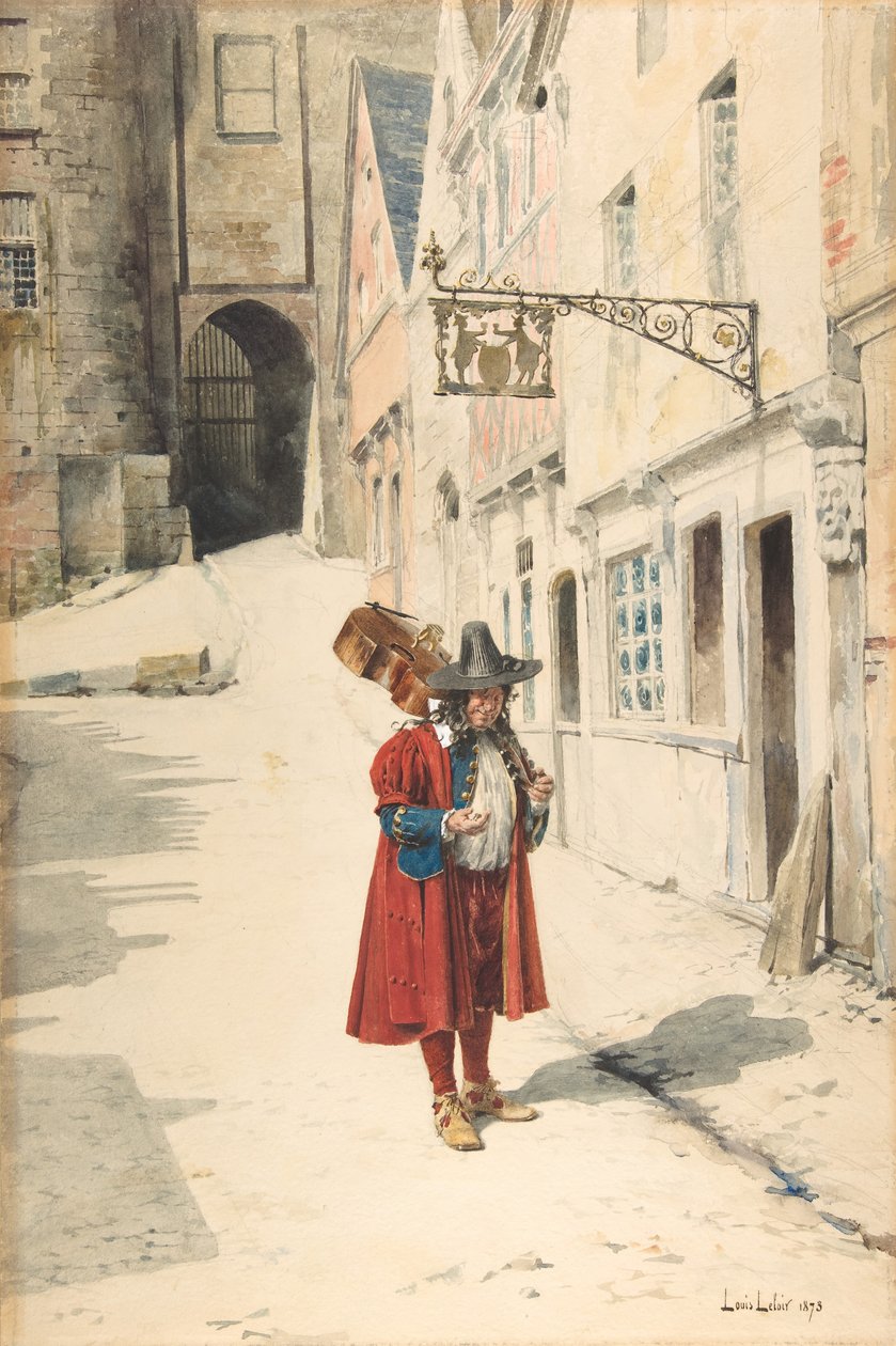 Vándor Minstrel, Régi Nürnberg, 1843-84. alkotó: Louis Leloir