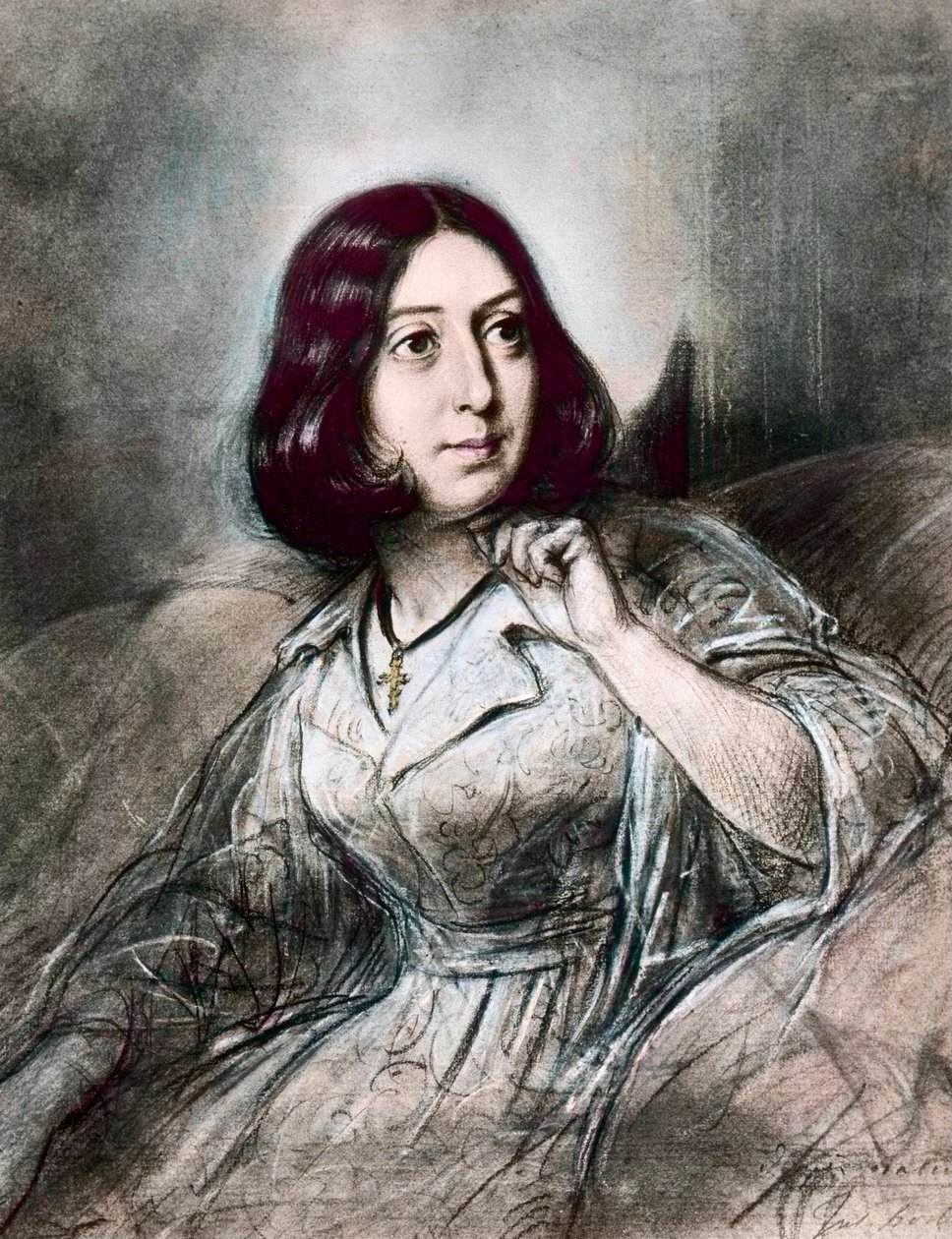 George Sand portréja Louis Leopold Boilly után alkotó: Louis Leopold (after) Boilly