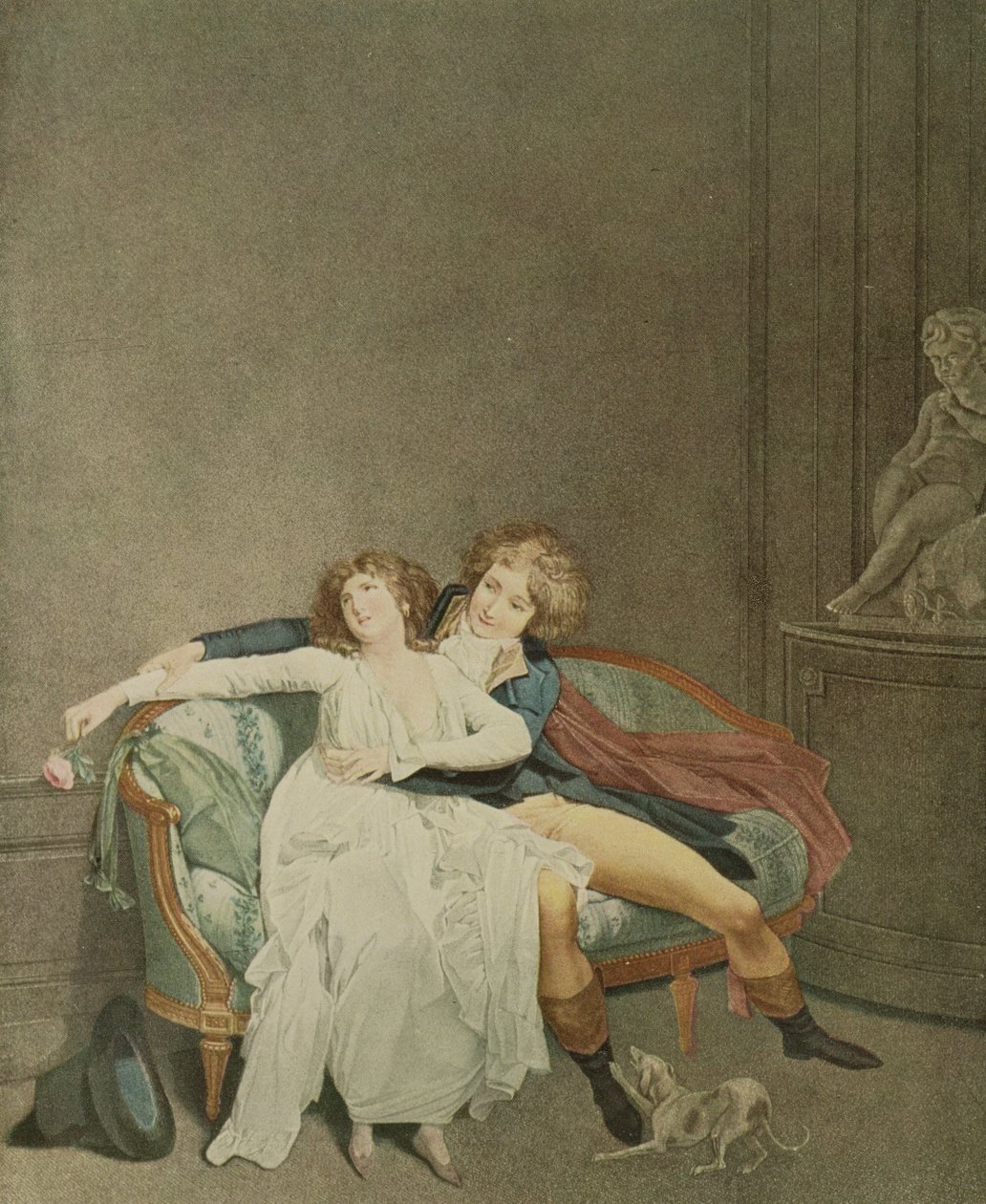 A rózsa vitája, J. Eymar metszete alkotó: Louis Leopold (after) Boilly