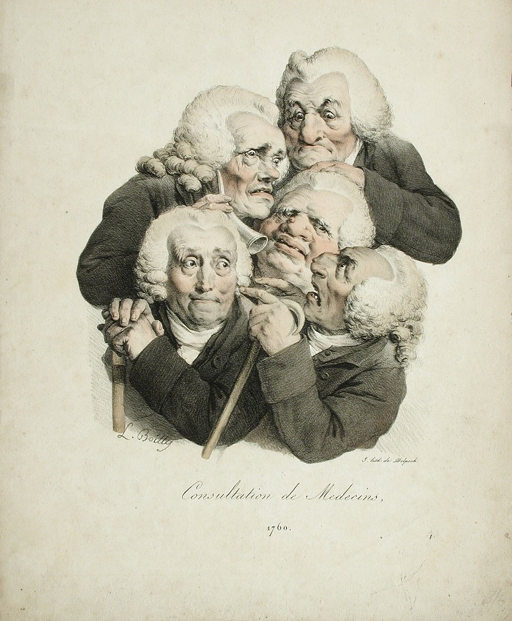 Orvosi Konzultáció, 1823 alkotó: Louis Leopold Boilly