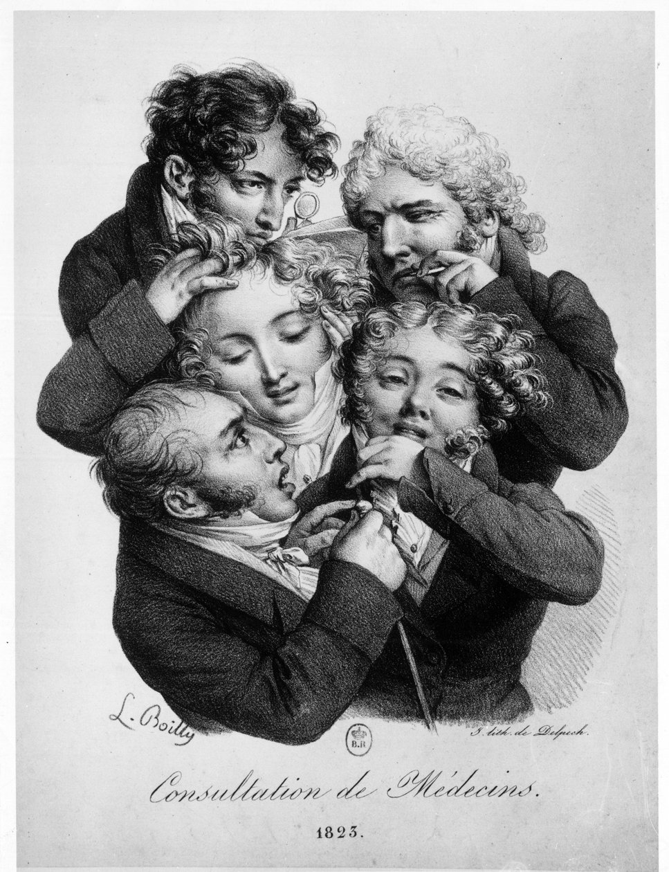 Konzultáció orvosokkal, Louis Boilly alkotó: Louis Leopold Boilly