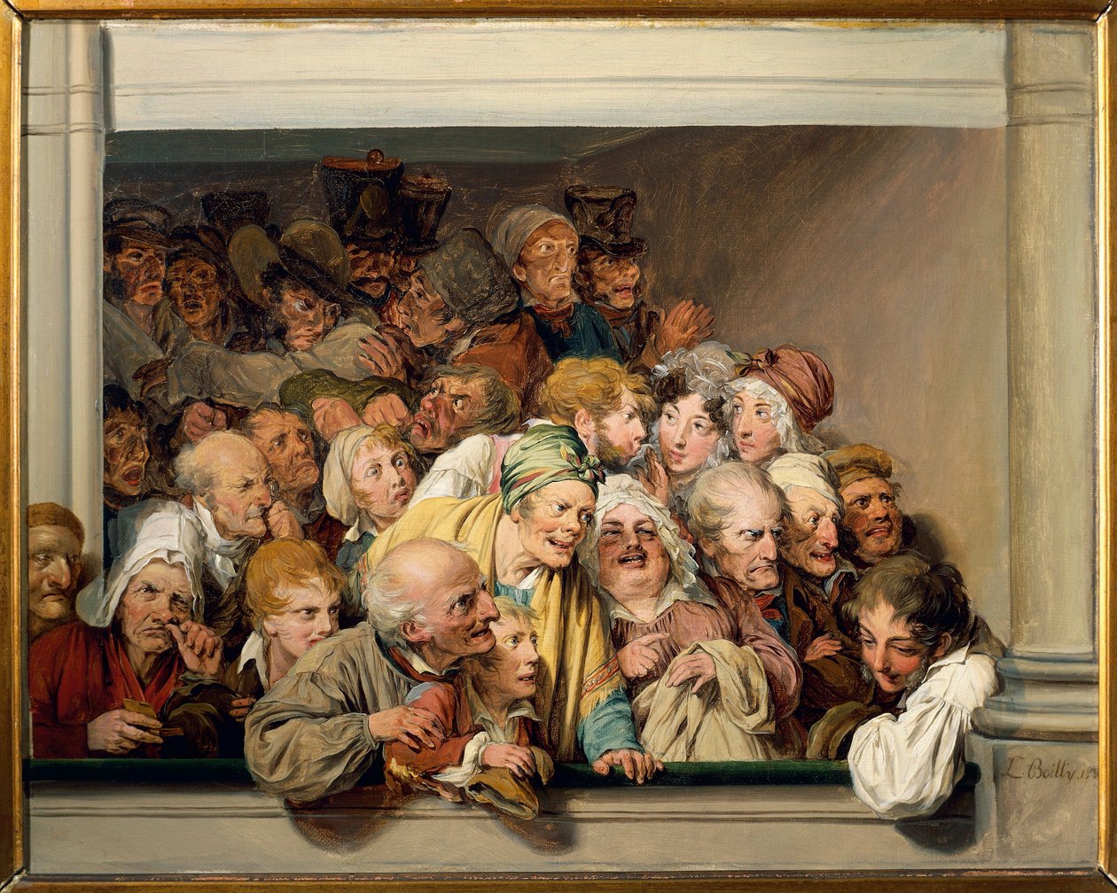 Franciaország, Párizs, Versailles, Theatre Box ingyenes előadásnapon alkotó: Louis Leopold Boilly