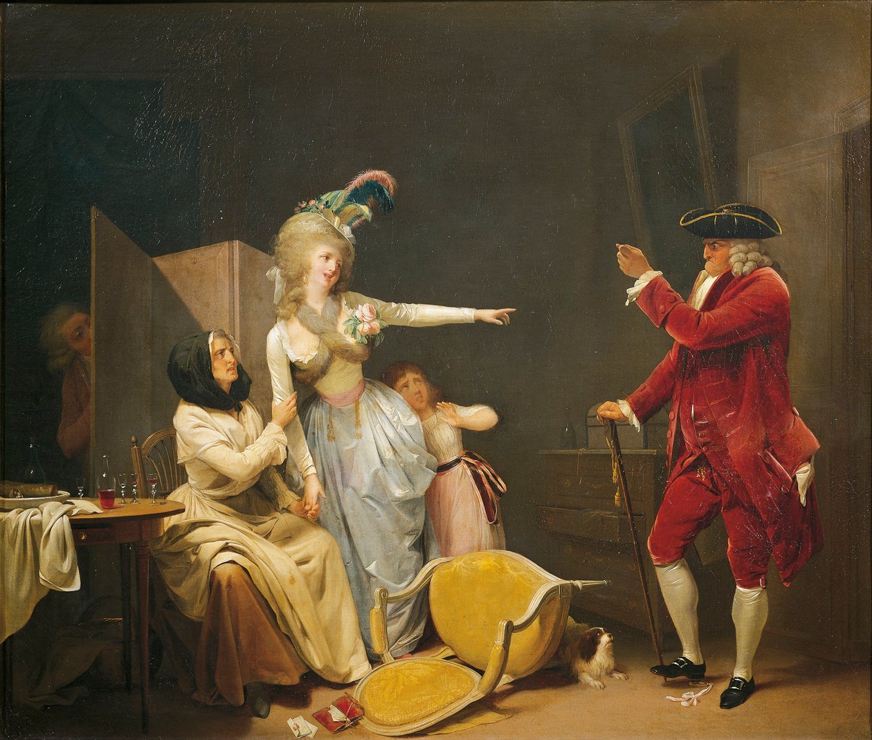 Franciaország, Saint-Omer, Öreg ember vagy féltékeny szerető alkotó: Louis Leopold Boilly