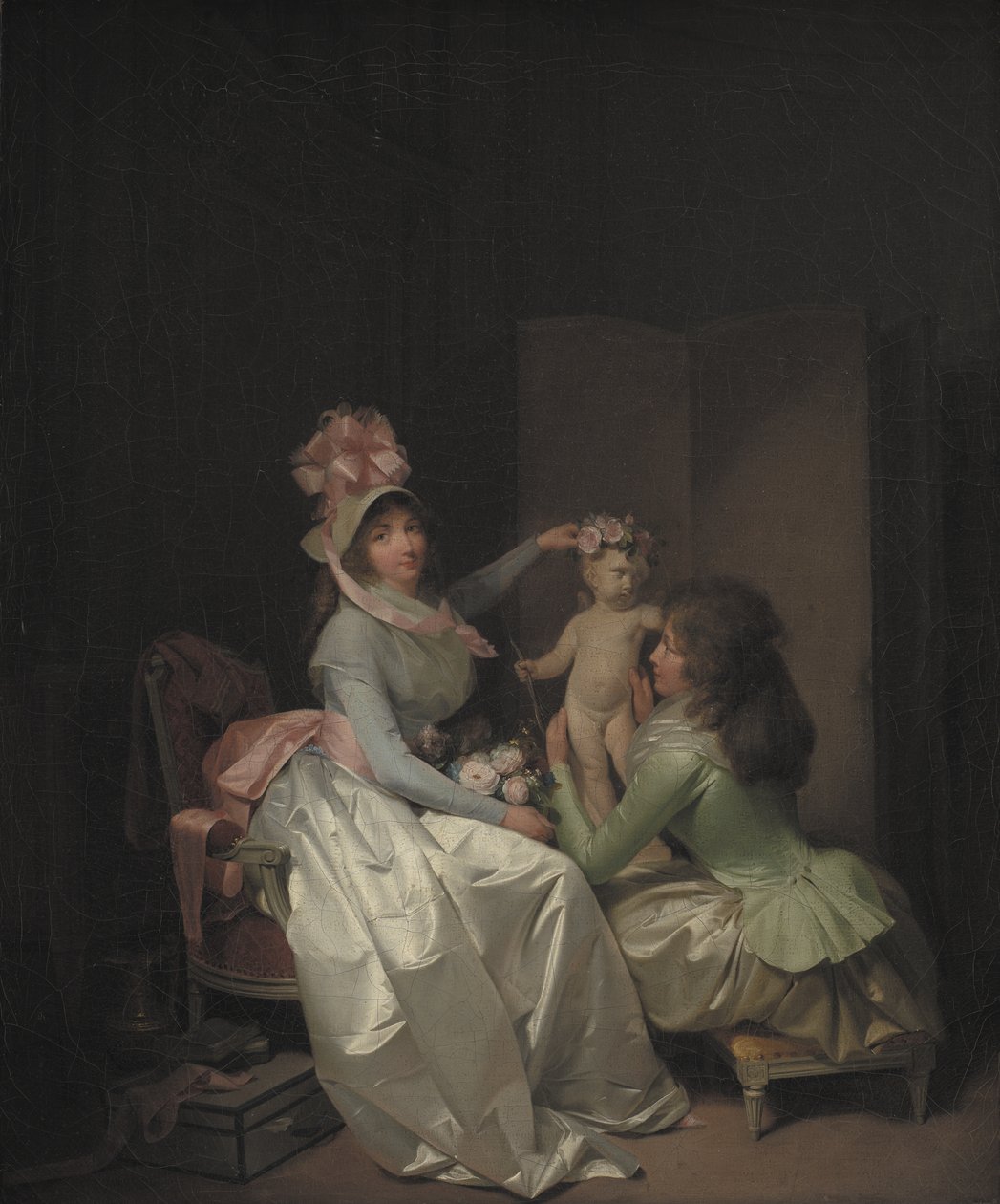 Ámor szobrának megkoszorúzása alkotó: Louis Leopold Boilly