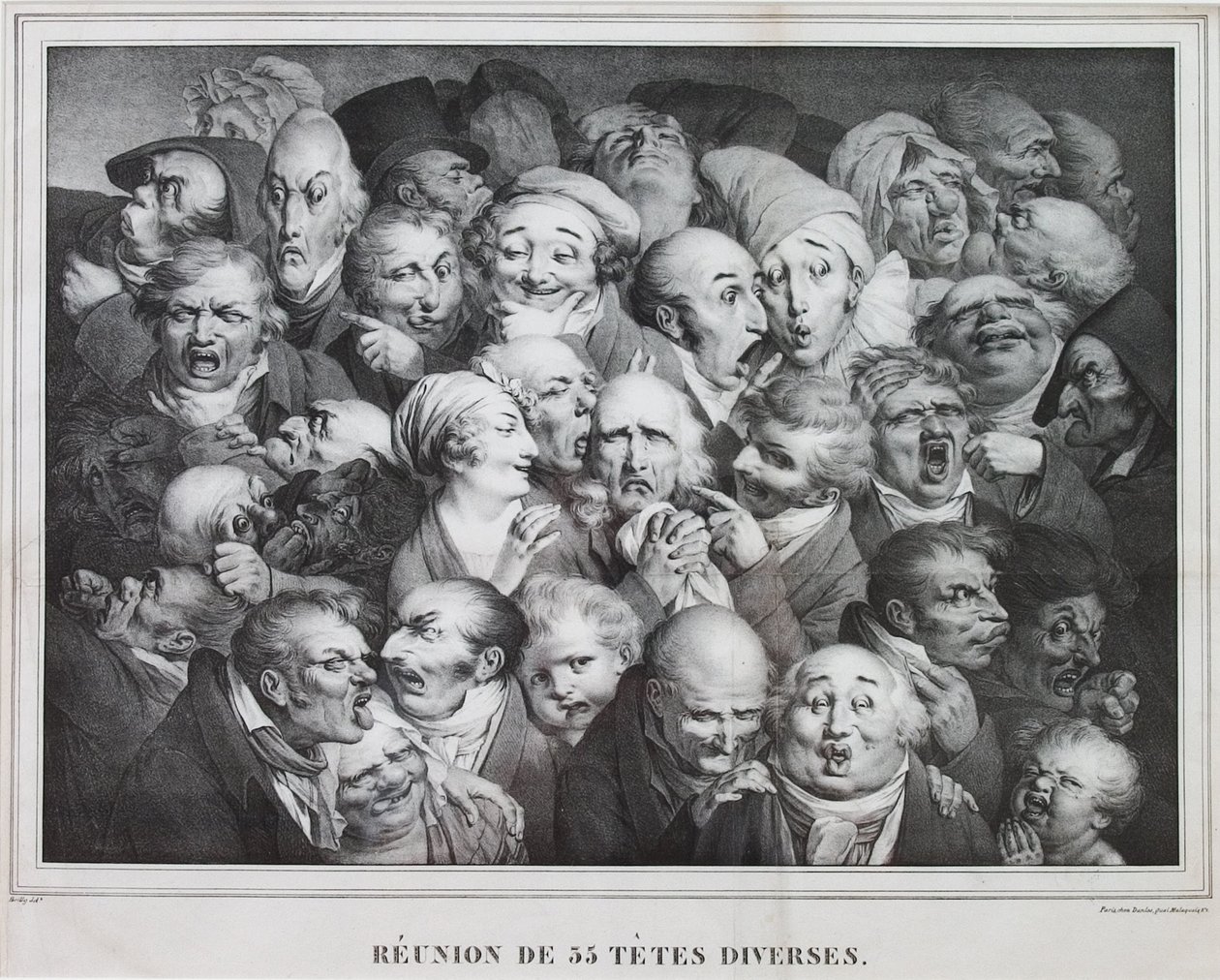 Harmincöt fejből álló csoport, 1825 alkotó: Louis Leopold Boilly