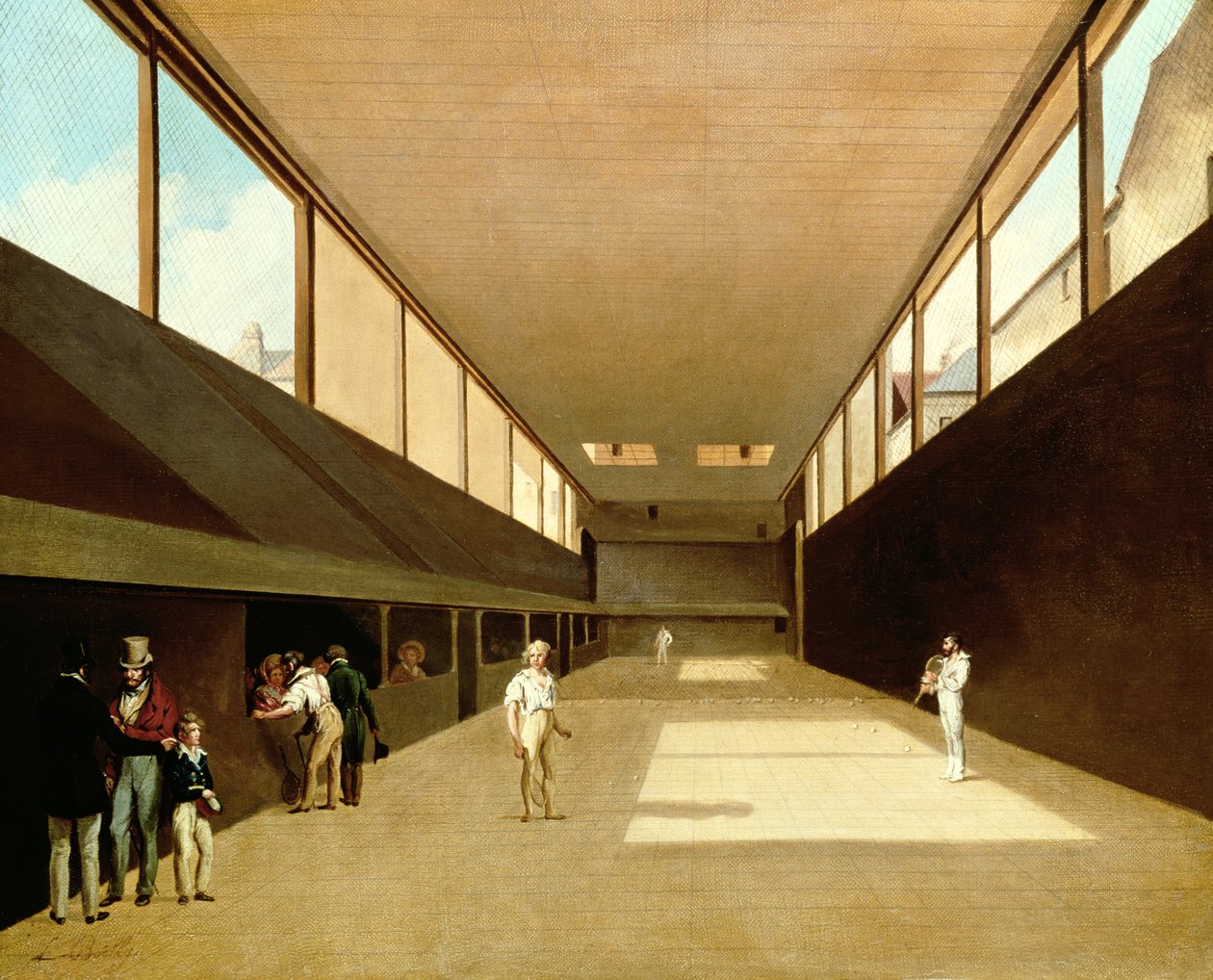 A Jeu de Paume belseje, Versailles alkotó: Louis Leopold Boilly