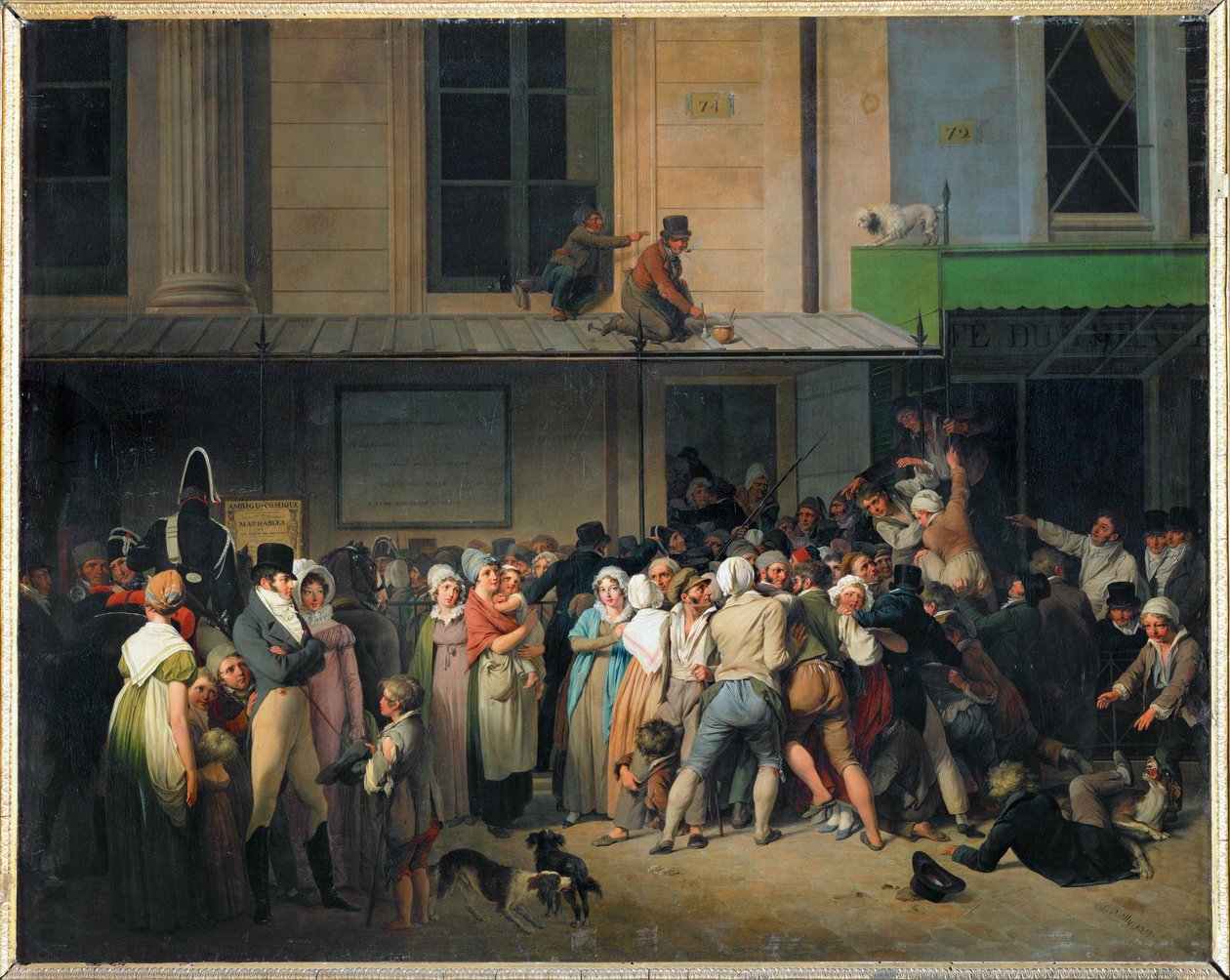 Belépő az Ambigu-Comique színház ingyenes előadására ... alkotó: Louis Leopold Boilly