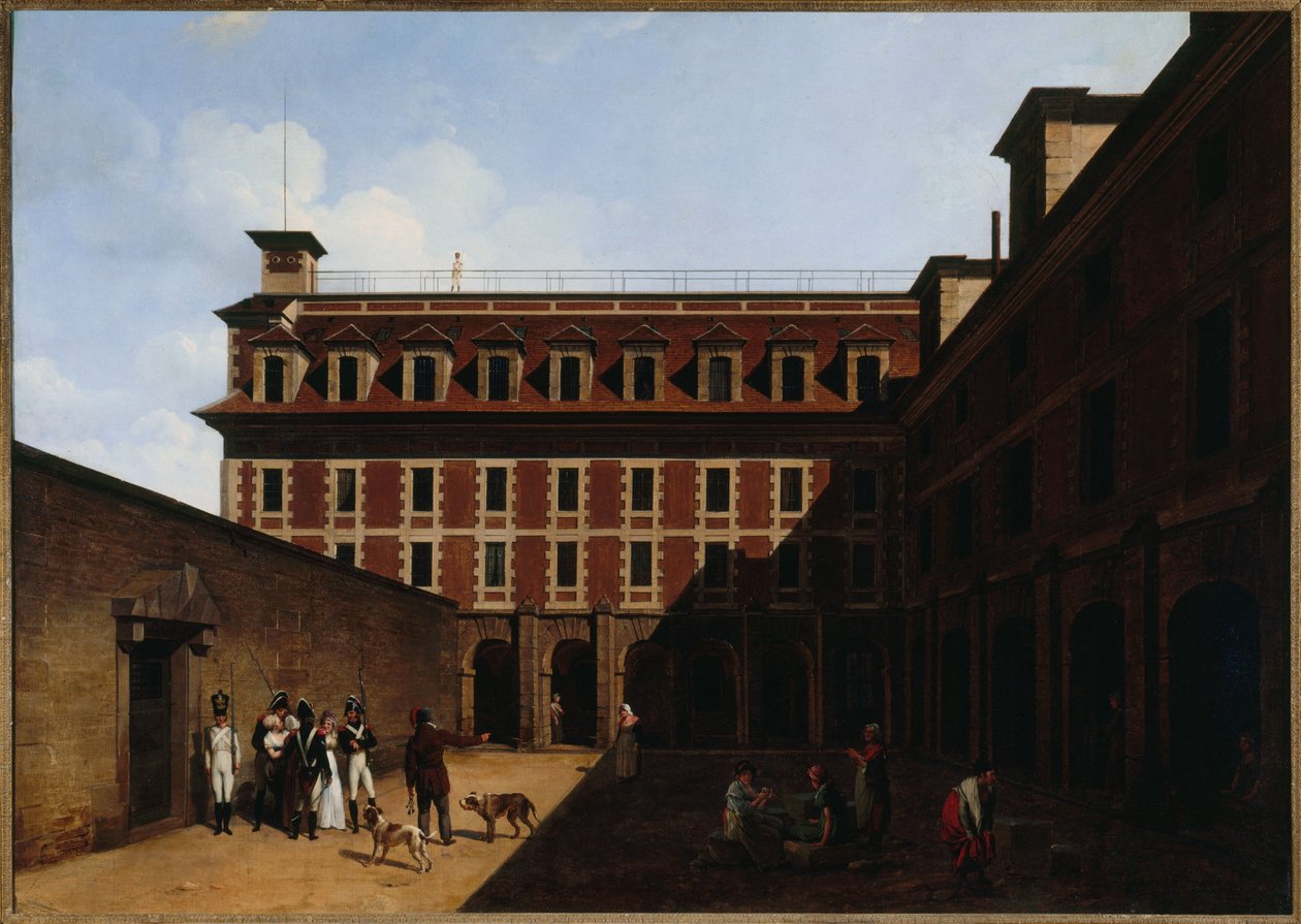 La prison des Madelonnettes, rue des Fontaines, 1810 körül (olaj) alkotó: Louis Leopold Boilly