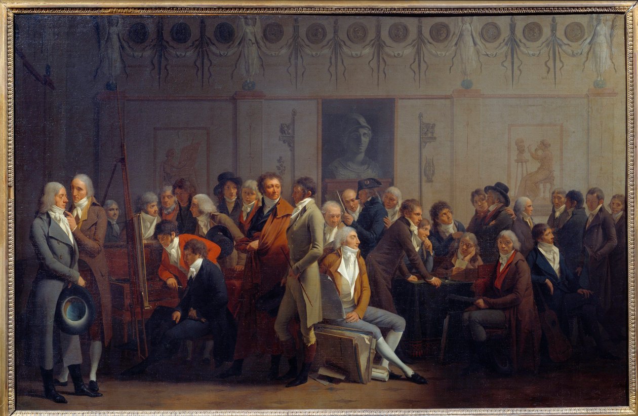 Művésztalálkozó Jean Baptiste Isabey festő műhelyében alkotó: Louis Leopold Boilly