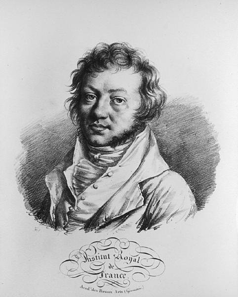 Andre Marie Ampere (1775-1836) portréja (litho) (f/w fotó) alkotó: Louis Leopold Boilly