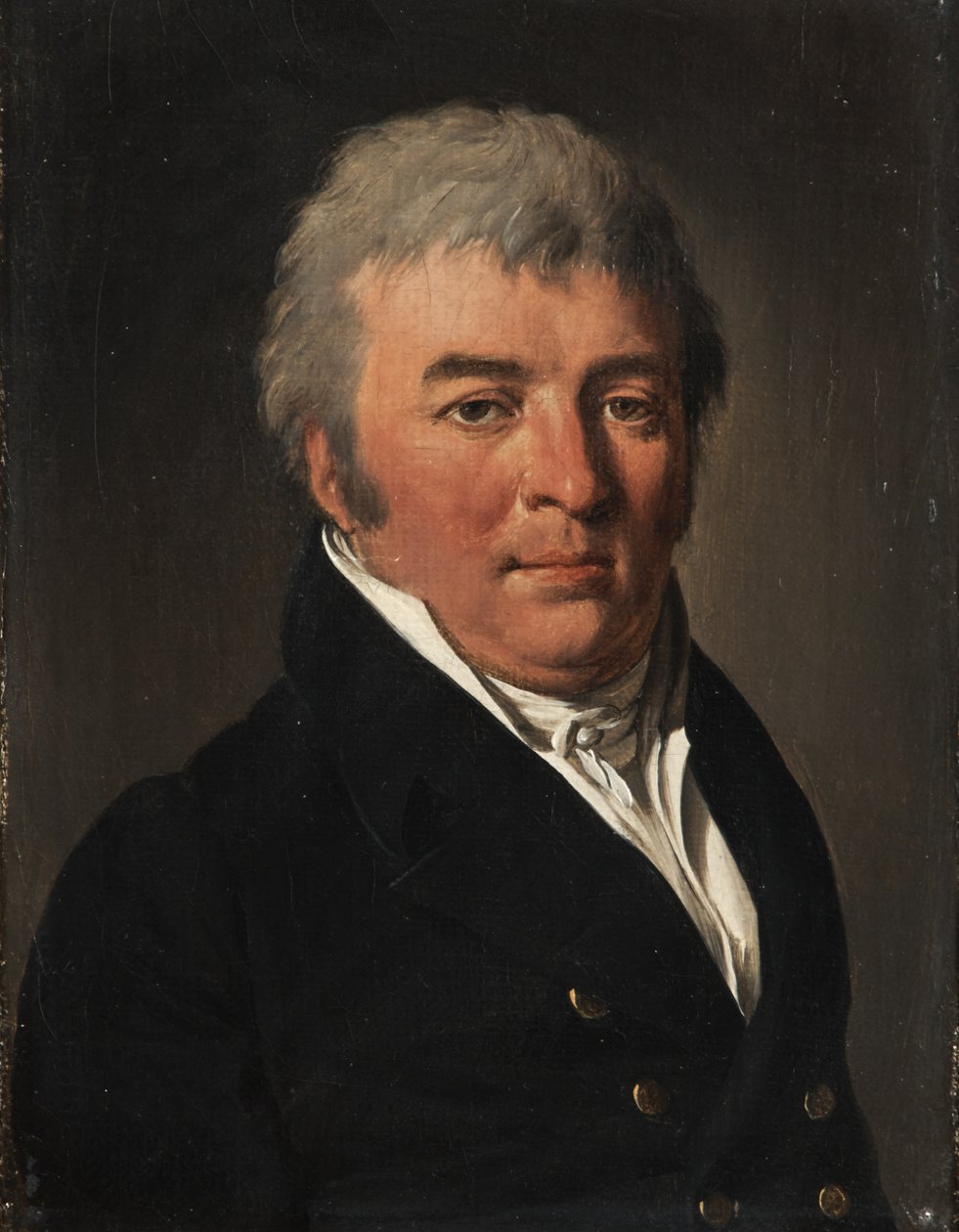 Egy gombolt kabátos férfi portréja alkotó: Louis Leopold Boilly