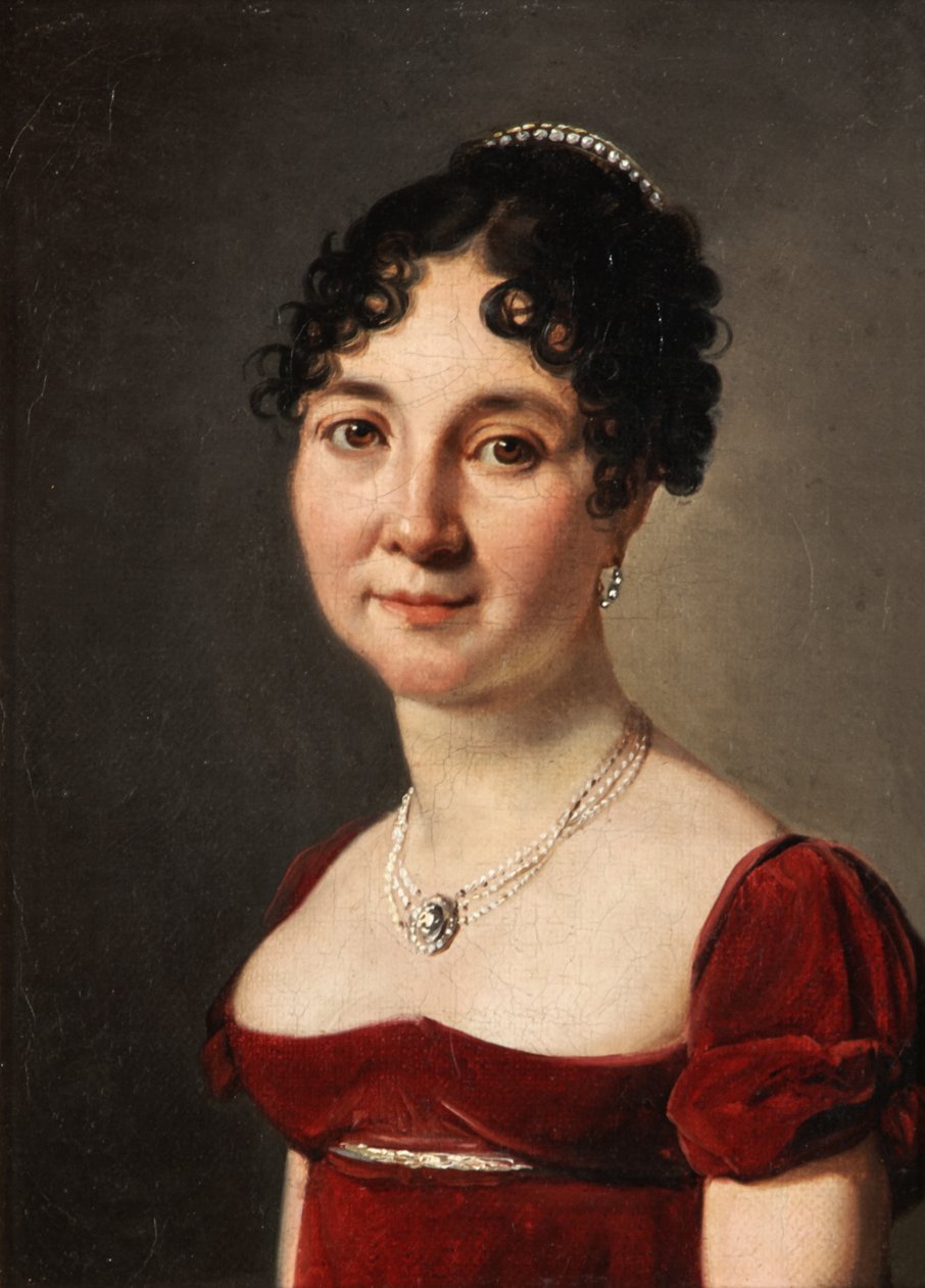 Vörös bársonyruhás nő portréja alkotó: Louis Leopold Boilly
