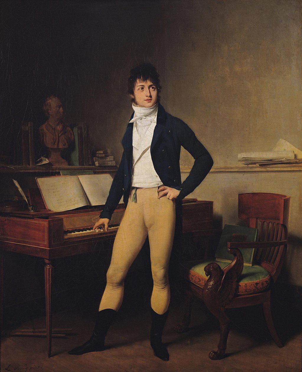 François-Adrien Boieldieu zeneszerző portréja 1775-1834, 1800 alkotó: Louis Leopold Boilly