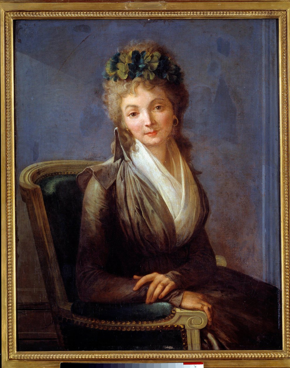 Lucile Desmoulins (szül. Anne-Louise Duplessis-Larison) feltételezett portréja (1771-1794) Louis Leopold Boilly (1761-1845) festménye. 18. század. Mérete 0,85 x 0,67 m Párizs, Carnavalet Múzeum alkotó: Louis Leopold Boilly