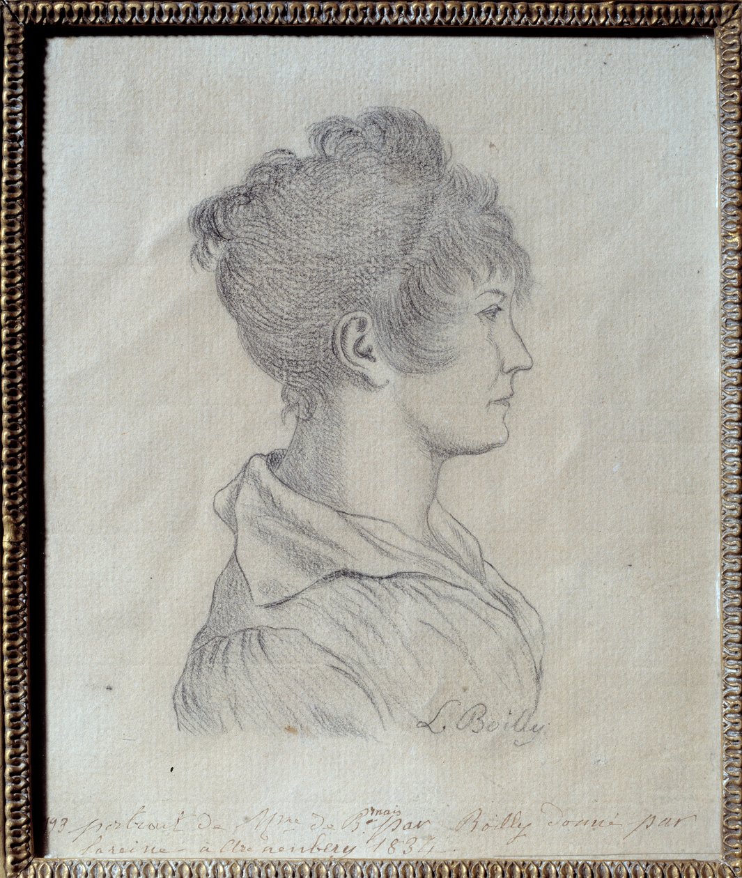 Josephine de Beauharnais (1763-1814) profilportréja Louis Leopold Boilly (1761-1845) rajza 1793 V. 0,17x0,21 m Malmaison, kastélymúzeum alkotó: Louis Leopold Boilly