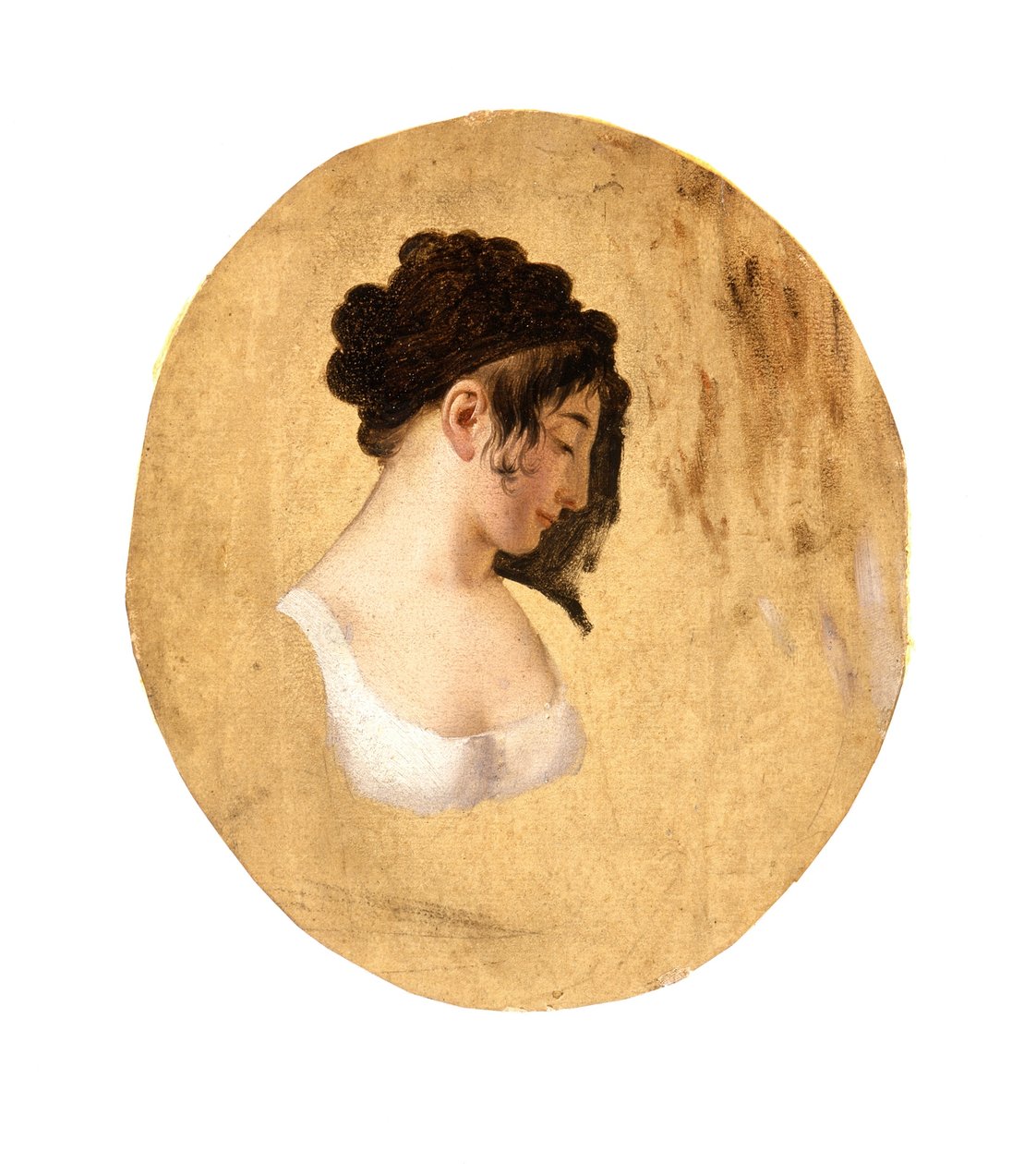 Fiatal nő fejének profilja, 1794 körül (olaj, papír, vászon) alkotó: Louis Leopold Boilly