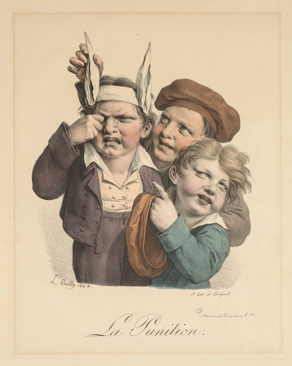 Büntetés, 1821. alkotó: Louis Leopold Boilly