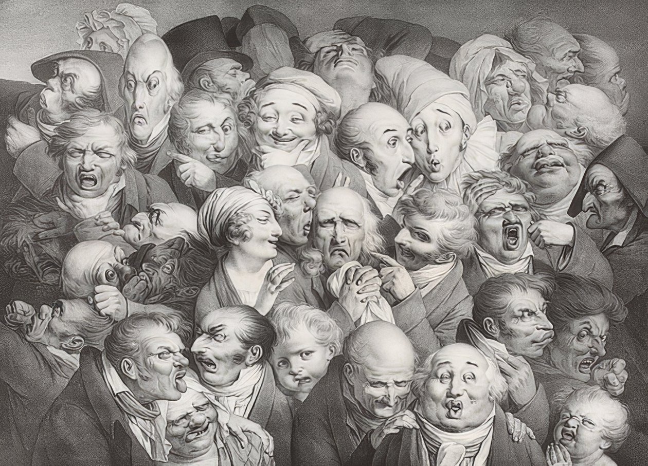 35 különböző vezető találkozója (35 verschiedene Köpfe). 1825 alkotó: Louis Leopold Boilly