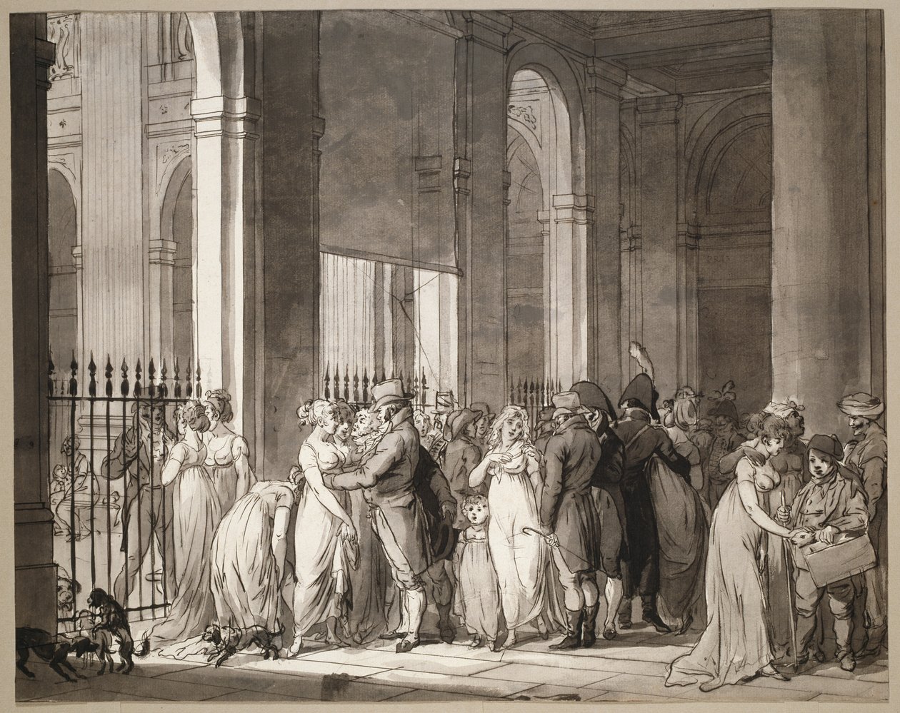 Árkádok a Palais-Royalban alkotó: Louis Leopold Boilly